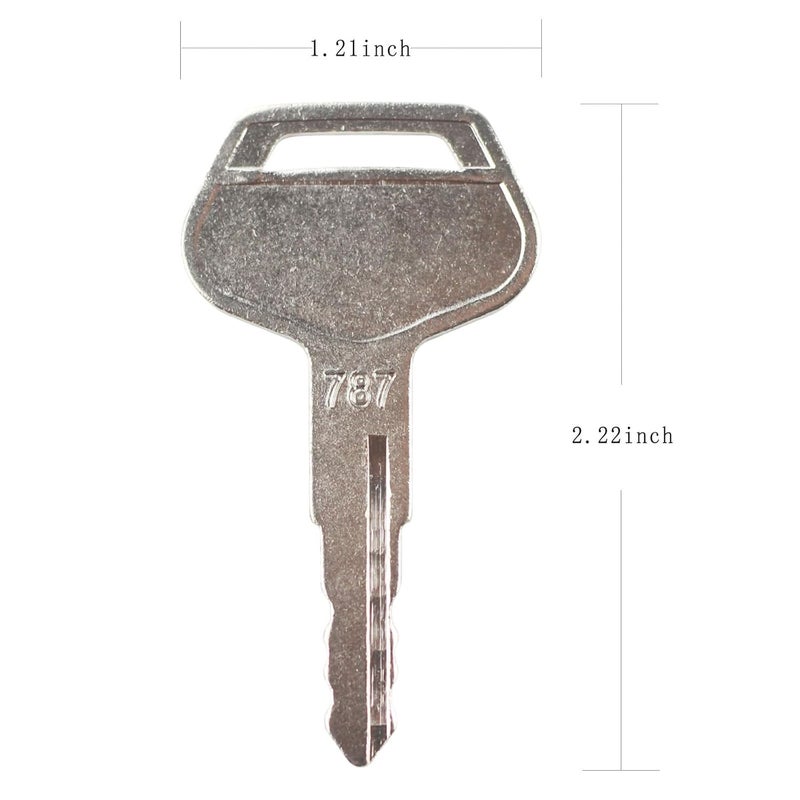 gradora 787 Ignition Keys Compatible with Heavy Equipment Koma-tsu Dozer Excavator Kalmar Loader Backhoe Kal-mar Dre-ssta Sa-Kai TR261434 (Pack of 6) - Image 5